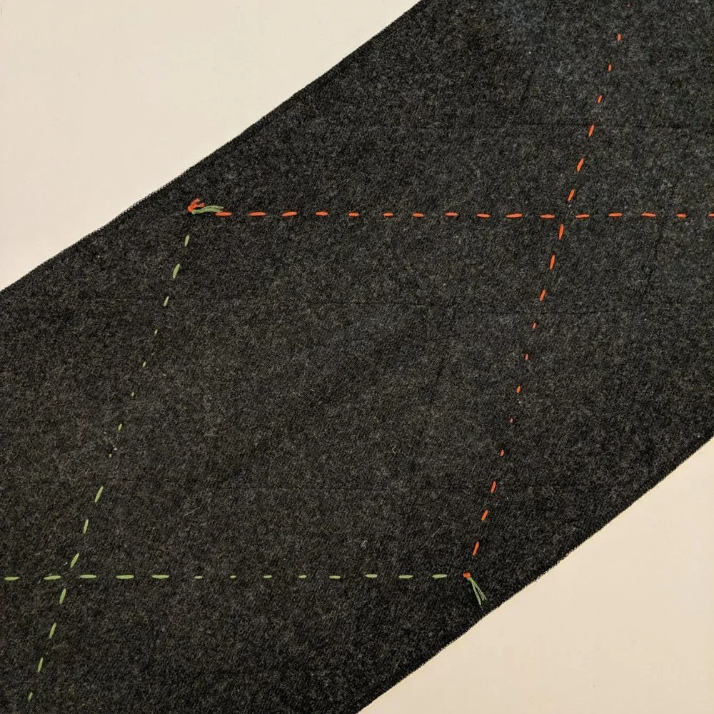 Vintage Retro Y2K 2001 GAP Wool Argyle Diamond Winter Cold Weather Neck Scarf - Picture 4 of 5